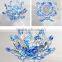 color glass crystal lotus flowers for wedding decorations(R-0929