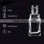 empty transparent glass nail packing container/ cosmetic packaging glass bottle