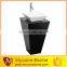 Beige marble pedestal sink with top