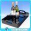 Customize designed lucite tray with handles screen printing patterns, plexiglass display tray, acrylic serving tray