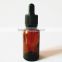 China glass manufacturer black glass dropper bottle for essential oil bottle