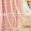 pink blackout fabric and white sheer fabric two layer bedroom curtain