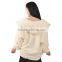 100% Polyester Snuggle Fleece Solid Color Jacket Women Plus Size No Zipper Hoodie Sweatshirt Pajamas With Hood And Pockets