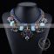 high quality vintage colorful acrylic resin chunky statement necklace tin alloy fashion women pendant necklace 6390070