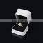 High Quality Genuine Leather White Jewelry Box And Packaging For Earrings Necklace Case