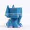 adroable bule smiling elephant coin bank, cartoon character OEM money box, coin bank customized china maunfacturer