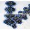 9.5cm silver Metallic denim fabric trims with sequin Decorative Trim for apparels