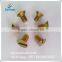 China supplier hardware brass male and female screw /brass screw female/brass post screw with logo