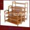 Expandable wooden shoe racks 3 tire space saving storage racks cabinet