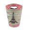 Eiffel Tower Printed Faux Leather trash can