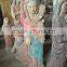 Wood Carved Sculpture with Antique Finish