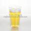 Hand made promotional 562ml double wall clear beer glass