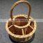 2016 new design high quality wicker wine bottle basket