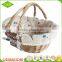 Hand woven rustic empty wicker gift basket for birthday