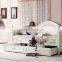 Norwegian Forest Style Royal Black Solid Wood Daybed with Drawers BF11-05143b