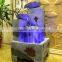 led resin indoor decoration/ resin water fountain with led light