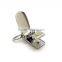 1 inch Fashion High Quality Metal Suspender Clip with plastic teeth inside for garment