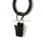 Rod Ring With Clip Hanging / A Ring With A Clip / Iron Curtain Ring With Clip Black Coated