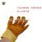 Gold color short cow grain leather welding glove for sale