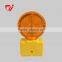 Plastic yellow barricade light for traffic