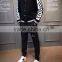 Fashion black and white stripe jacket men casual baseball jacket 2016