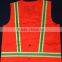 Hi-vis Orange Oxford 3 Snaps Closure Reflective Vest