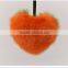 faux rabbit fur peach heart super Meng cell phone bag pendant key ring keychain special