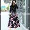 New Latest Ladies Autumn Skirts Design Printed A-line Skirts,Custom Polyester Printed A-line Long Skirts for Ladies