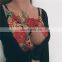 Women's Strappy Bra Cage Harness Flower Embroidery Hollow Bralette Crop Top Bustier Vest Tops