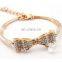 godbead Lowest Price Cute Rhinestone Crystal Bowknot Butterfly Cuff Bangles Bracelet Jewelry Women Femme Accessory Gift