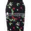 Kate Kasin Women's Shirred Detail Flower Pattern Cotton Pencil Skirt with Wide Belt KK000610-1