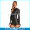 Open Cell 2/3MM Neoprene CR Rubber Women Long Sleeve Smooth Skin Shorty Wetsuit