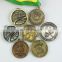 Wholesale gold medal Blank religious medals with embossed olive branch and dot shading