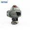 INVCO Pneumatic actuator 3 way High Pressure ball valve ,Stainless Steel Pneumatic Ball Valve for high media