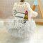 Factory outlet Cute pet dog cat Swallow gird Pearl lady multilayer gauze skirt