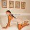 Women's Sling Round Collar Hollow Mesh Gauze Contrasting Wholesale Casual Explosive Slim Dresses