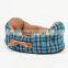 HQP-JJ45 HongQiang Dog house autumn winter new pure cotton yarn-dyed plaid cloth pet house ingot design