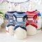 Navy Stripe Doggie Outfits Winter Clothes Sailor Suit for Dog