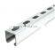 low factory price cold bending HDG unistrut perforated U strut C channel steel section sizes
