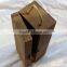 Rustic stain finished vintage wooden wine packaging box,1 bottle antique wood bottle box