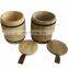 small craft wooden coffee storage barrel decoration with lid wooden barrel packaging manufacturers