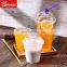 Custom printed clear transparent disposable PP PET plastic cup with lid