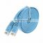 Computer connection jump wire with rj45 connector cat7 flat network cable cat7 flat cable