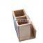 wholesale factory kitchen bamboo wooden cutlery box