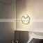 New Product Decoration Indoor Living Room Bedroom Aluminum Acrylic Black Modern LED Chandelier