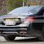 Genuine Rear Bumper Diffuser For Benz S-class W222 Modified S63 AMG Rear Lip Diffuser Exhaust Pipe Tips
