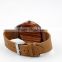 Hot sale cheap wooden watch leather strap watch mens watches natural wooden wrist watch for men or women
