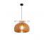 Vintage Japanese LED Pendant Light Dining Room Retro Chandelier Creative Wooden Bedroom Study Pumpkin Art Hanging Lamps
