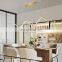 Modern Postmodern Minimalist Atmosphere Living Room Creative LED Strip Stainless Steel Model Room Chandelier Lamp