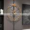 2022 Drop Ship 50CM Creative European Luxury Iron Prismatic Mute Gold Wall Clocks For Home Decor